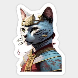 Feline Warrior Spirit - Samurai Cat Sticker